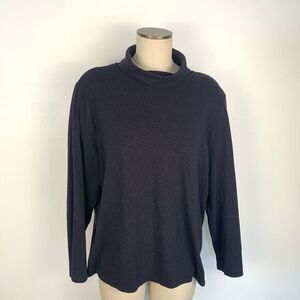 Talbots Pullover Turtleneck Cotton Blend Sparkle Glitter Womens Size 2XP